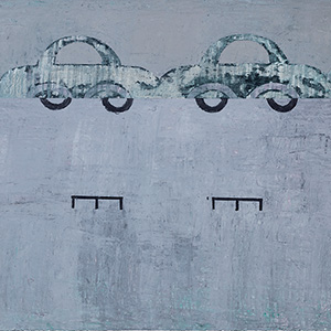 2017-Carril Central, Óleo sobre tela 120 x 170 cm