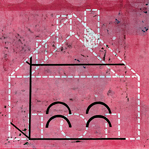 2017-La casa de Malevich I, monotipo, acrílico y tinta sobre papel 70 x 71 cm