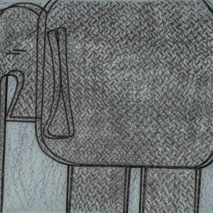 2017-Piel de elefante IV, Grafito y crayón sobre papel, 62 x 92 cm
