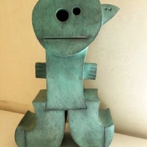 2022-Pájaro Niño I, Escultura en bronce, 34 x 22 x 14 cm