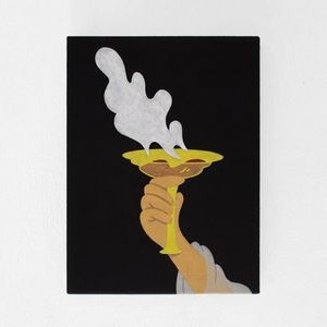 Tan cerca y tan lejos de ser cerdos / Circe, Acrílico sobre lienzo, 20 x 30 cm