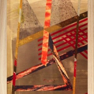 Cintas de Mondrian 43, Mixta / papel, 34 x 28 cm, 2023, $20,000 MXN